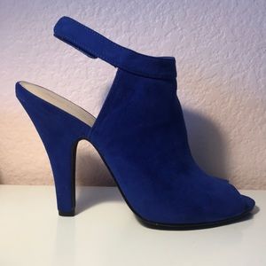 Nine West Blue Peep Toe Heels